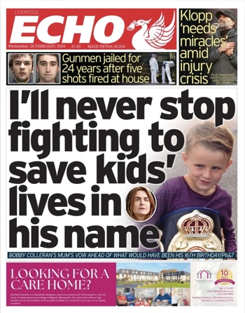 Liverpool Echo Frontpage (Before match)