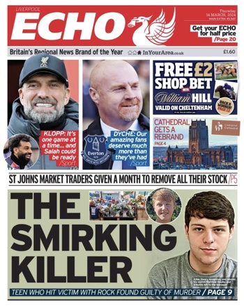 Liverpool Echo Frontpage (Before match)