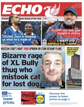Liverpool Echo Frontpage (Before match)