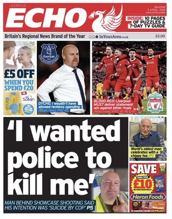 Liverpool Echo Frontpage (Before match)
