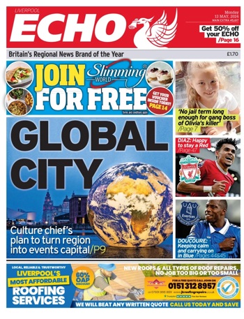 Liverpool Echo Frontpage (Before match)