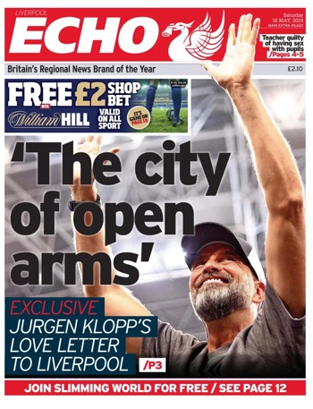 Liverpool Echo Frontpage (Before match)