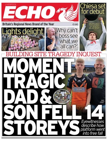 Liverpool Echo Frontpage (Before match)