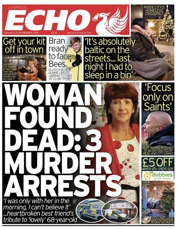 Liverpool Echo Frontpage (Before match)