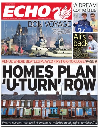 Liverpool Echo Frontpage (Before match)