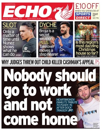 Liverpool Echo Frontpage (Before match)