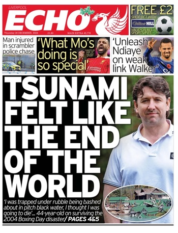 Liverpool Echo Frontpage (Before match)