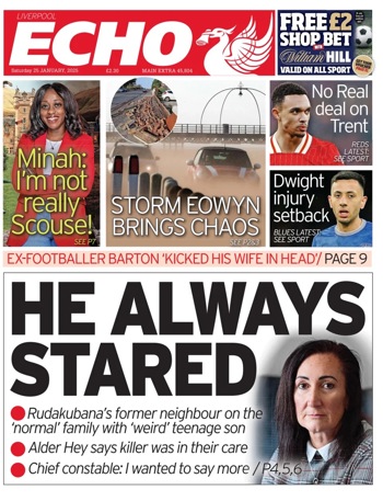 Liverpool Echo Frontpage (Before match)