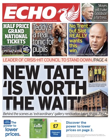 Liverpool Echo Frontpage (Before match)