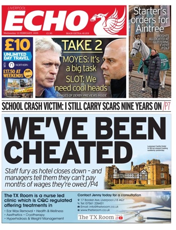 Liverpool Echo Frontpage (Before match)