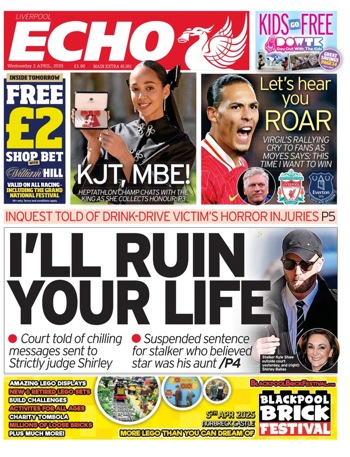 Liverpool Echo Frontpage (Before match)