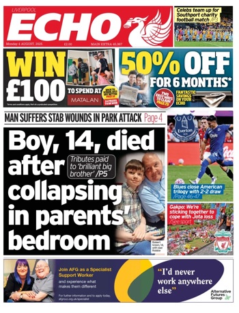 Liverpool Echo Frontpage - Before