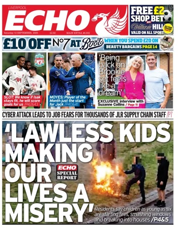 Liverpool Echo Frontpage (Before match)