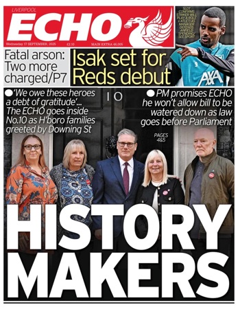 Liverpool Echo Frontpage (Before match)