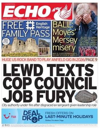 Liverpool Echo Frontpage (Before match)