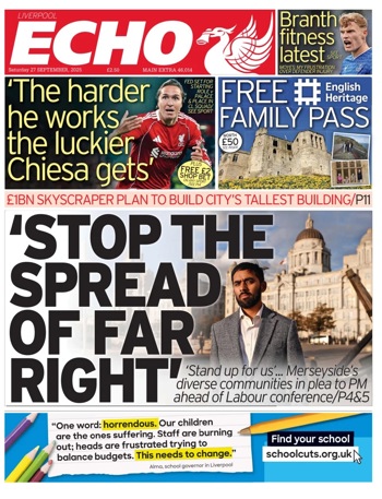 Liverpool Echo Frontpage (Before match)