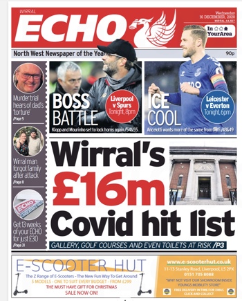 Liverpool Echo Frontpage (Before match)