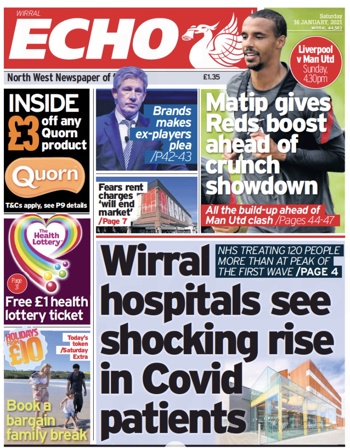 Liverpool Echo Frontpage (Before match)
