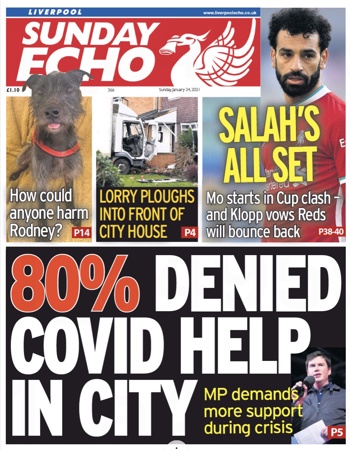 Liverpool Echo Frontpage (Before match)