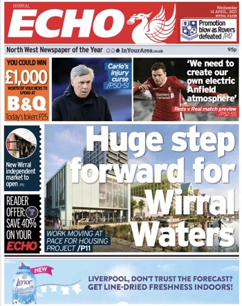 Liverpool Echo Frontpage (Before match)