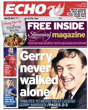 Liverpool Echo Frontpage (Before game)