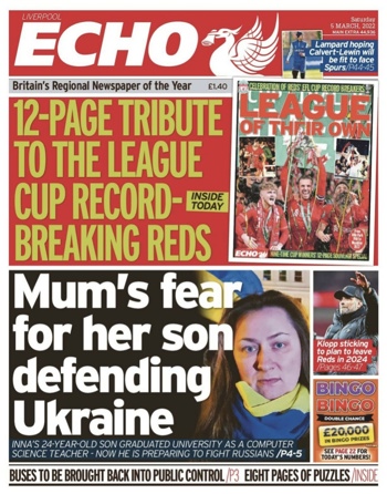 Liverpool Echo Frontpage