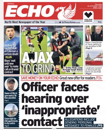 Liverpool Echo Frontpage