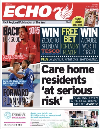 Liverpool Echo Frontpage (Before)