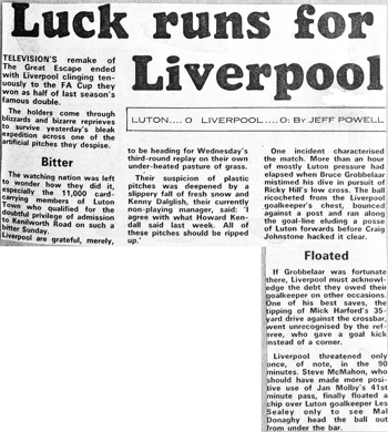 Luck Runs For Liverpool