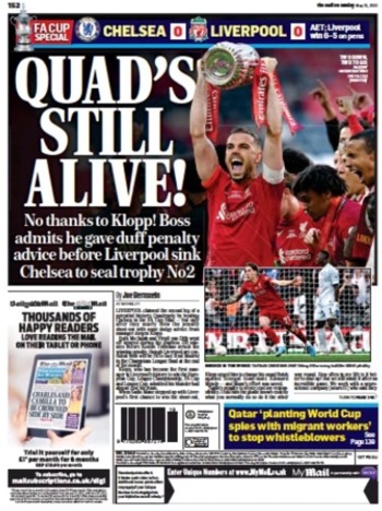 Mail On Sunday Backpage