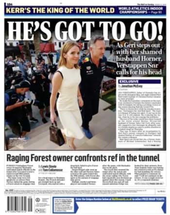 Mail On Sunday Backpage