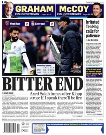 Mail On Sunday Backpage