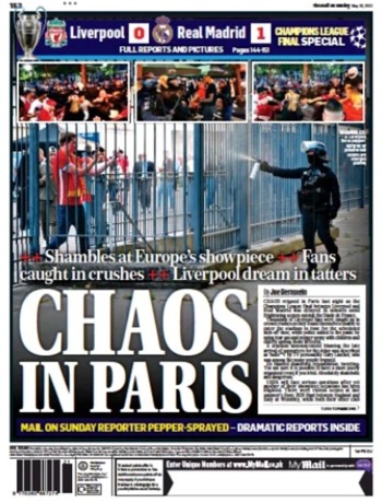 Mail On Sunday Frontpage