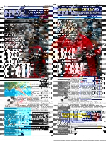Mail on Sunday Backpage