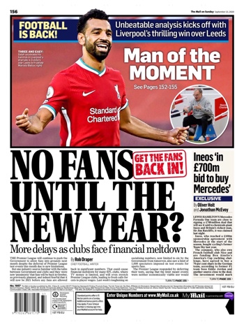 Mail on Sunday Backpage