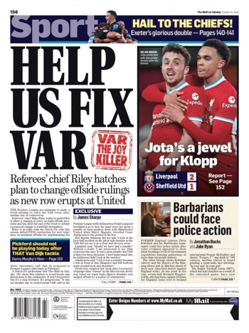 Mail on Sunday Backpage