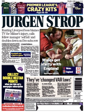Mail on Sunday Backpage