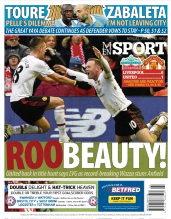 Manchester Evening News Backpage