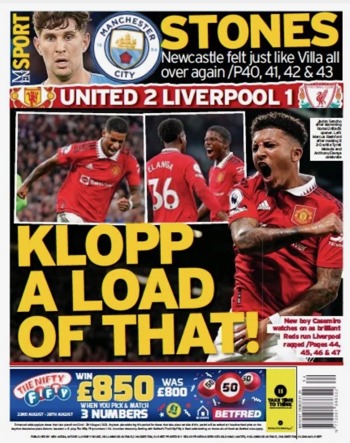 Manchester Evening News Backpage