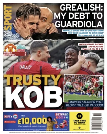 Manchester Evening News Backpage