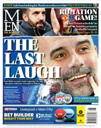 Manchester Evening News Backpage (Before match)