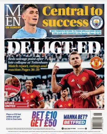Manchester Evening News Backpage (Before match)