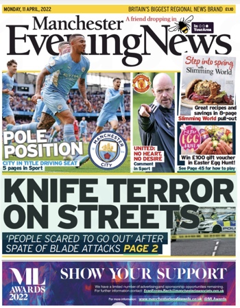 Manchester Evening News Frontpage