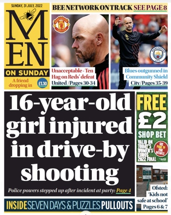 Manchester Evening News Frontpage