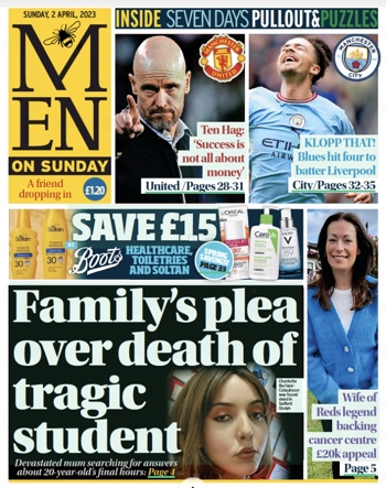 Manchester Evening News Frontpage