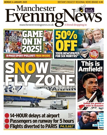 Manchester Evening News Frontpage