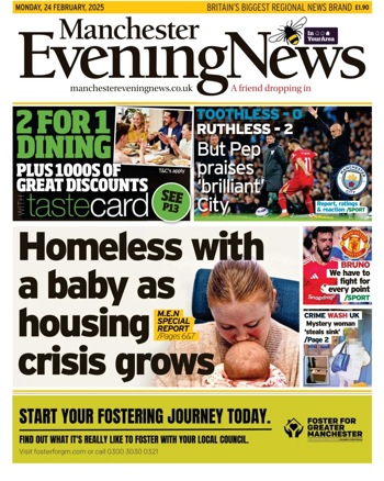 Manchester Evening News Frontpage