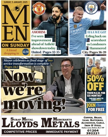 Manchester Evening News Frontpage (Before match)