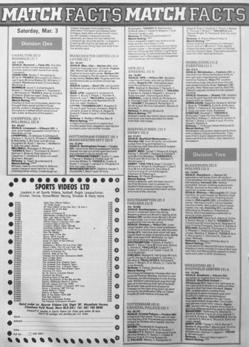 Match Magazine Cutting