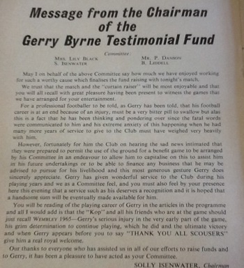 Match programme - Article